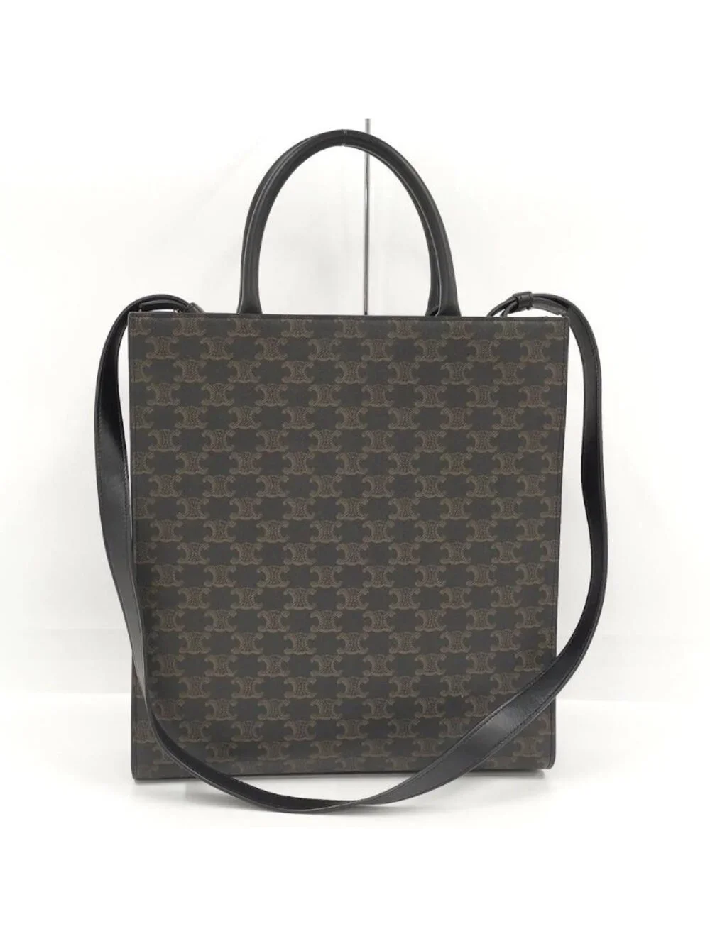 Celine Vertical Cabas 2-Way Handbag Triomphe Canvas